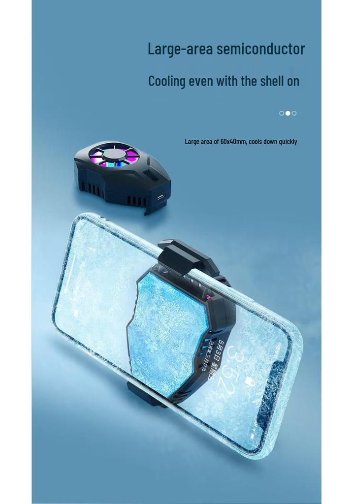 2025L-01 Mobile Phone Cooler: Instant Refrigerating Back Clip for Gaming with Three-Second Cooling.