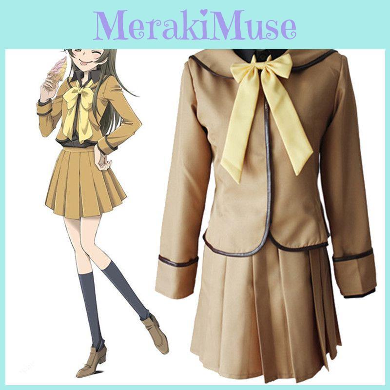 Breathable Japanese Anime Jk School Uniform Kamisama Love Cosplay Outfit