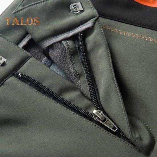 Pánské horolezecké kalhoty elastický pas knoflík zip poklop Sportovní kalhoty s kapsami Patchwork Barva Silná plyšová podšívka Outdoorové aktivity Turistické kalhoty