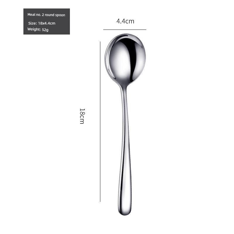 

German Spoon 316 Stainless Steel Spoon for Home Use, High-End Exquisite Dining Spoon, High Aesthetic Value, Long Handle, Deep Soup Spoon 304 Stainless Steel [Small Size]