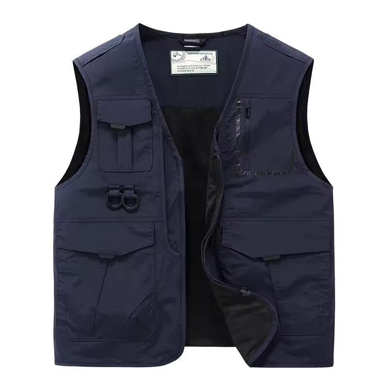

Men s Summer Lightweight Breathable Multifunctional Work Vest Spring/Fall Loose-Fit Plus Size Stylish Outerwear 5XL