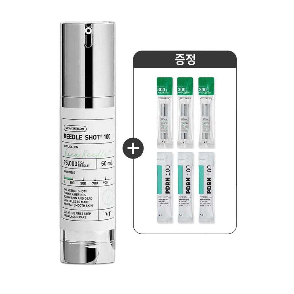 VT Reedle Shot 100 Essence Special Set Korean Daily Skin Texture Care Serum