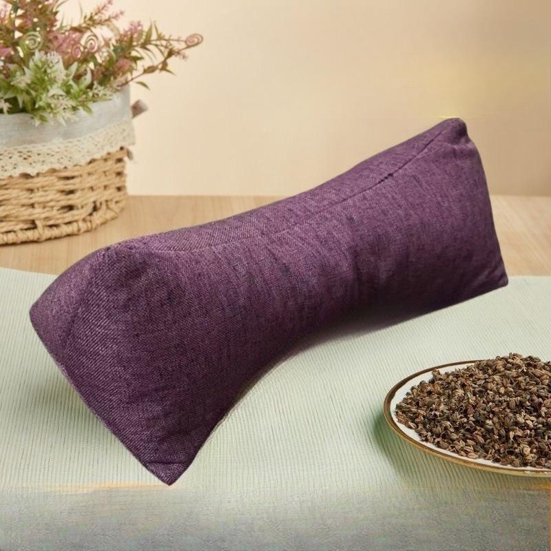 Natural Buckwheat Hull Cervical Pillow - Triangular Traction & Stretching Neck Support Pillow for Fatigue Relief & Wellness