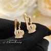 Elegant Crown Earrings for Women Luxury Zircon Stud Earrings Fashionable European Style Ear Cuff Jewelry