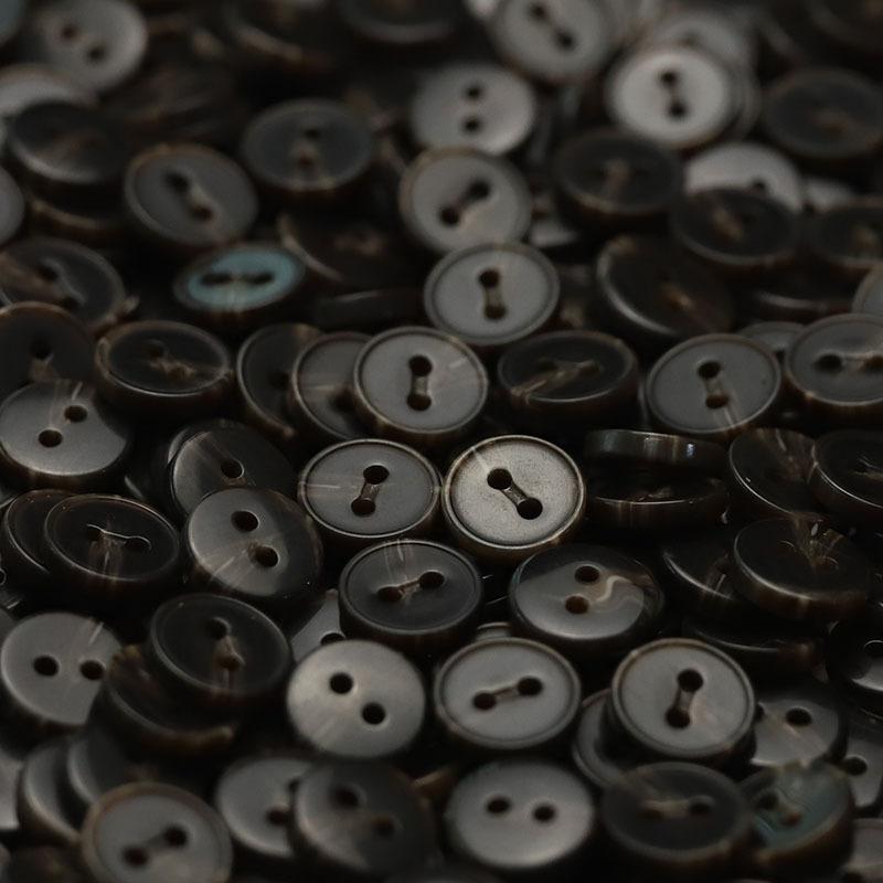 Two Eyes Resin Buttons Brown Beige Shirt Sleeve Collar Buttons Children'S Clothing Long Sleeve Knitted Cardigan Clothing Accessories