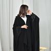 Modest Solid Color Abaya Cardigan - One Size Long Robe for Middle East and Dubai