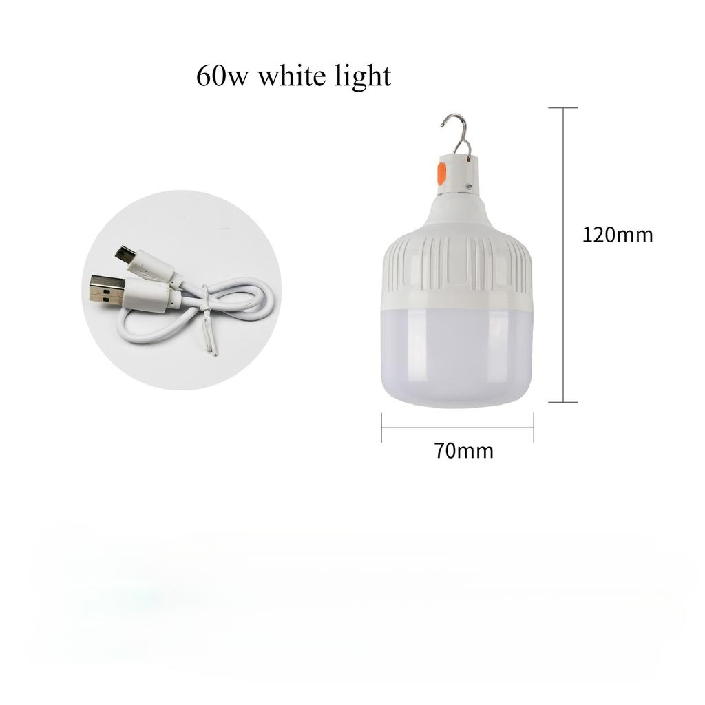 Outdoor USB Rechargeable LED Lamp Bulbs High Brightness Emergency Light Hook Up Camping Fishing Portable Lantern Night Lights
