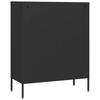 Black Chest of Drawers 80 x 35 x 101.5 cm Steel