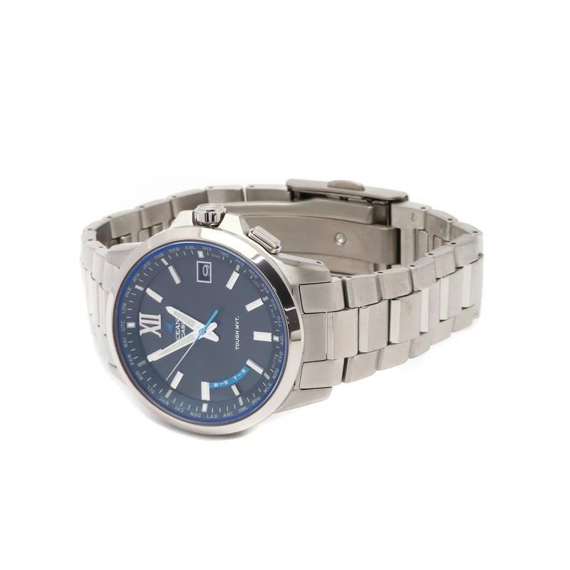 Casio OCEANUS series-disk three-hand fashion business trend quartz movement titanium strap Japanese and Korean watch men's watch black OCW-T150-1AJF