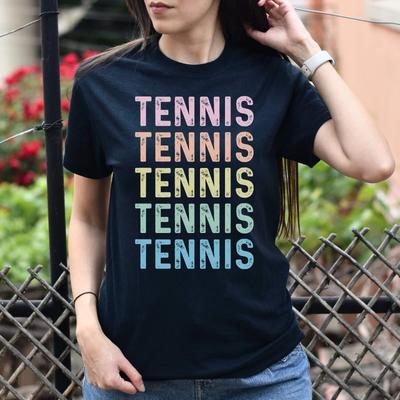 Tennis Unisex Shirt, Tennis Player Tee Black S-2XL