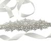 Handcraft Rhinestones Wedding Sash for Bride Wedding Gowns and Special Event Outfit Formal Occasion Waistband Adjustable
