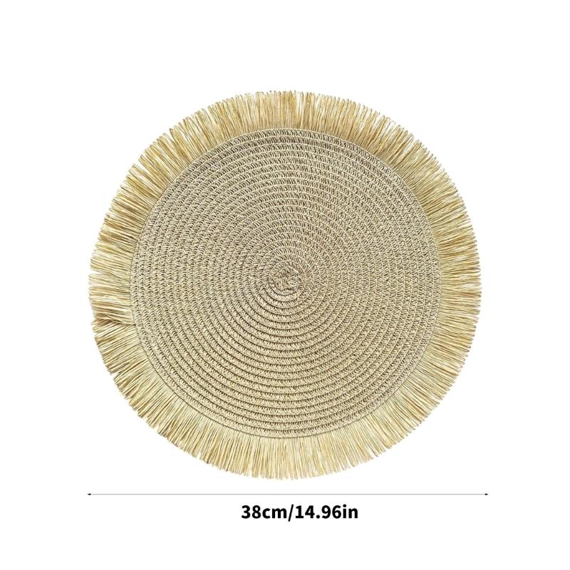 Safe Round Paper Placemat With Pattern For Indoor And Outdoor Use Round Place Mats
