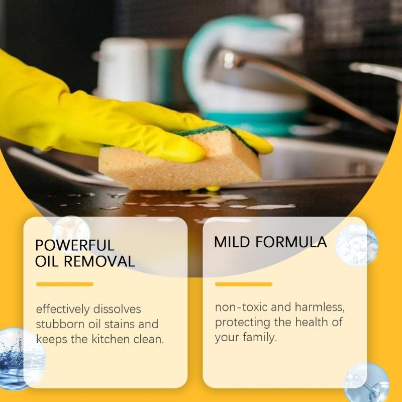 Kitchen Countertops Cleaner Degreaser Agent for Stubborn Grease Kitchen Convenient Oil Stain Cleaner