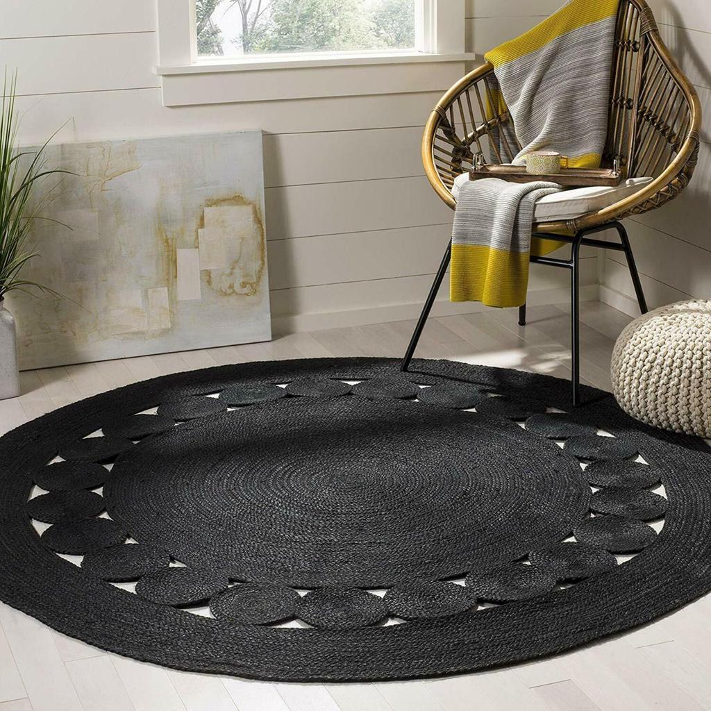 Jute Natural Round Rug Handmade Rug for Any Space Look Rustik Decor For Any Space Area