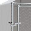 Outdoor Dog Kennel with Roof Silver 2 x 2 x 2.5 m Galvanized Steel