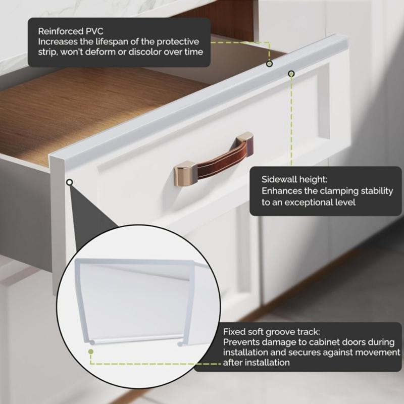Strong Clear PVC Edges Guard 45cm Adjustable Length Customizable Protector for Cabinet Corner Child Proof Protect