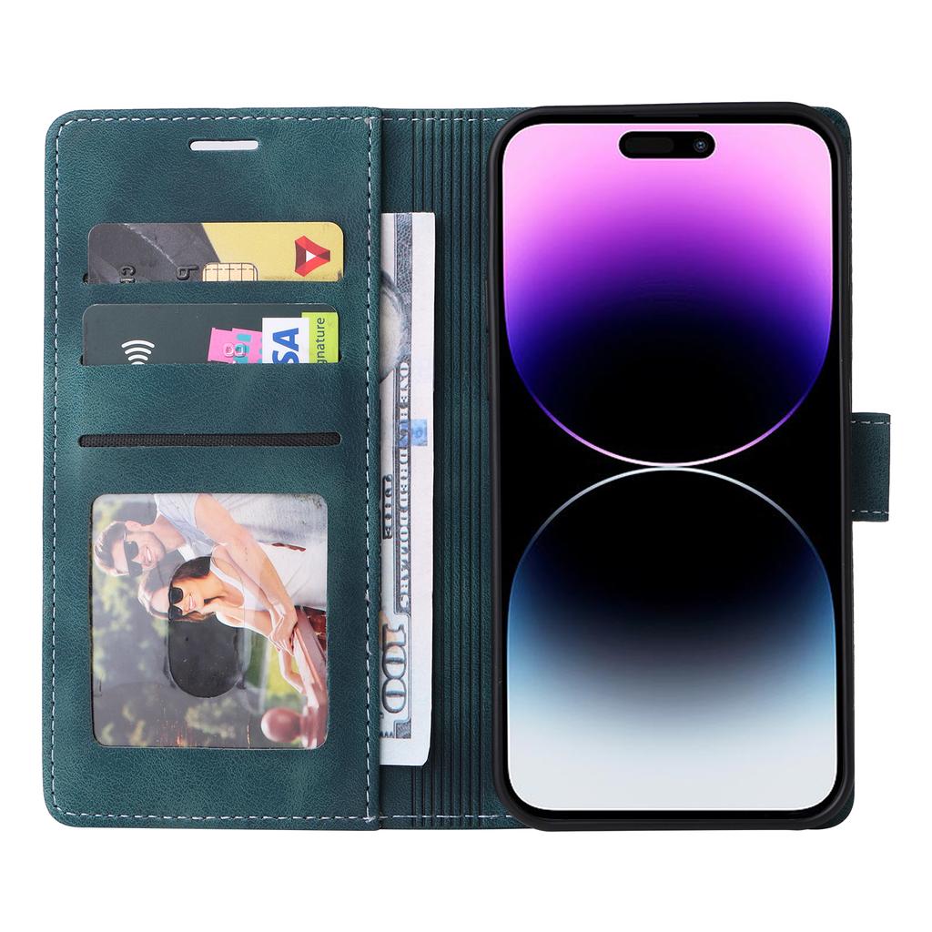 Luxury Wallet Flip Lærveske med kortsporstativ for iPhone 15 14 13 12 11 Pro Max 15 14 Plus /Samsung S23 S22 S21 S20 Ultra Plus A14 A54 A13 A53