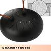 11 Notes 10 Inches Diameter Lotus Type Steel Tongue Drum Handpan Percussion Instrument with Bag Music Score Mallets