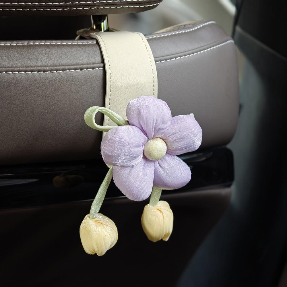 Leather Car Back Seat Hooks Space Saver Automotive Storage Hanger  Family Car фиолетовый