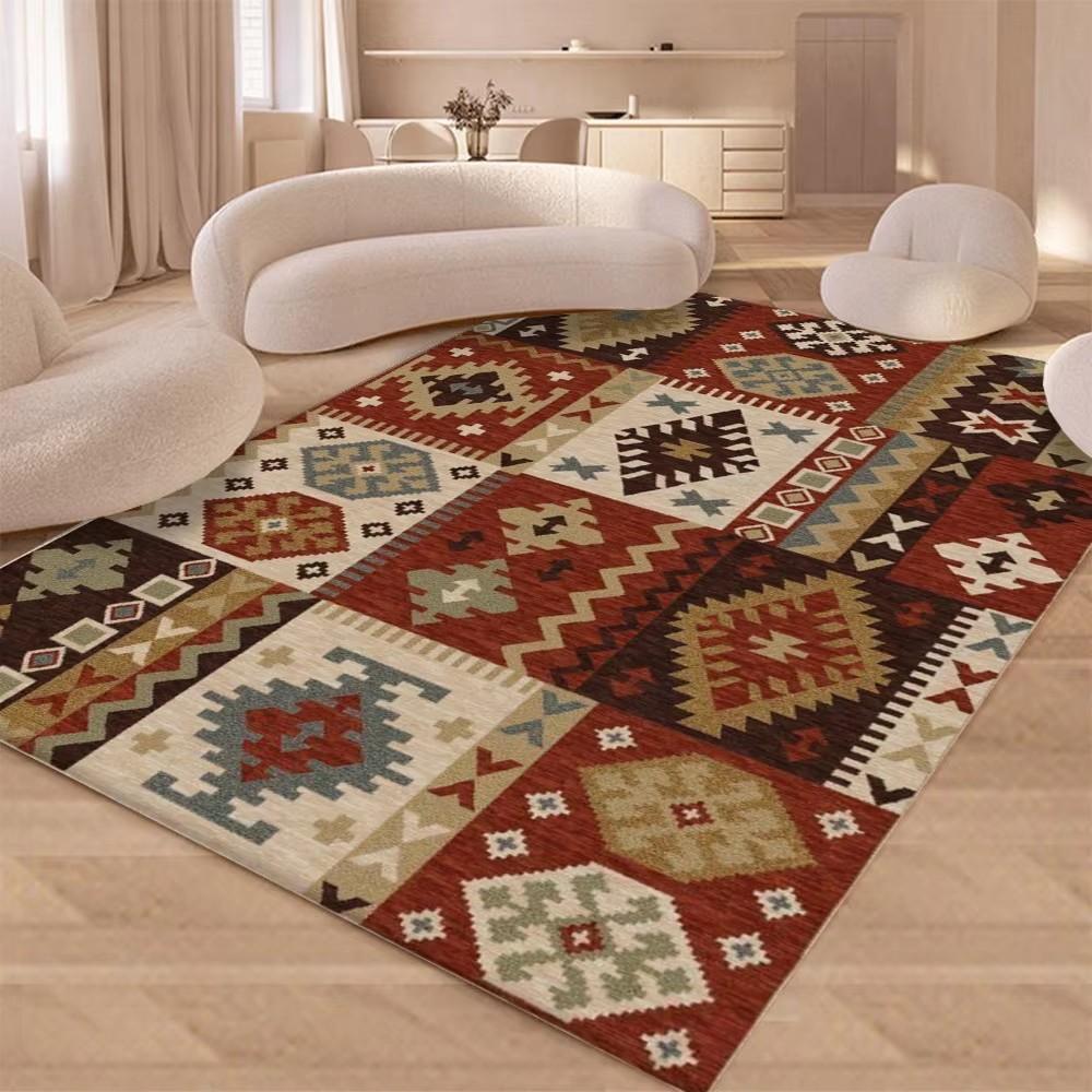 Rural American Retro Carpet Rug for Home Living Room Bedroom Sofa Doormat Decor,kids Game Area Rug Floor Mat Gift