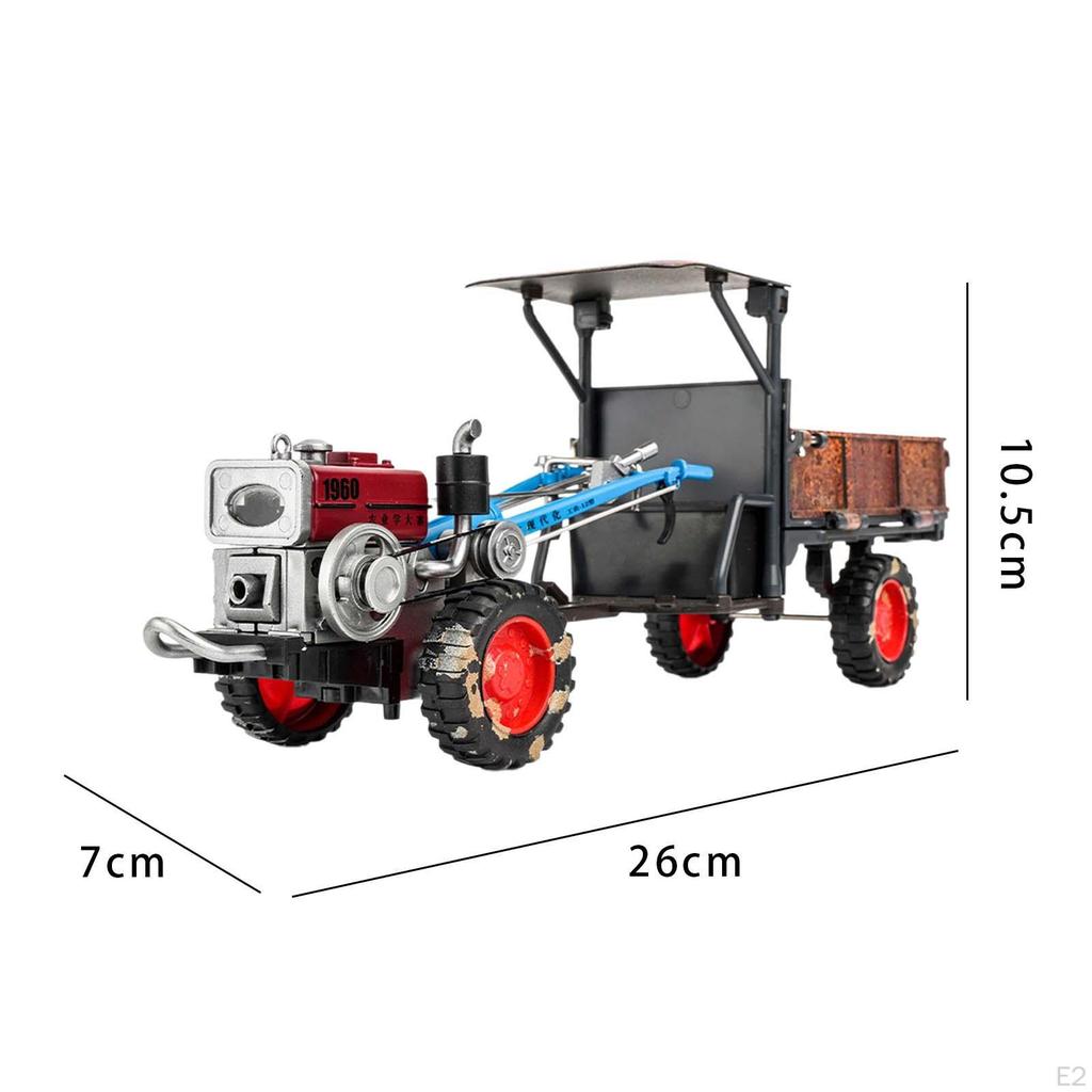 Diecast Tractor Model Vehicle Toy High Details with Sounds and Lights Simulation Farmer Car for