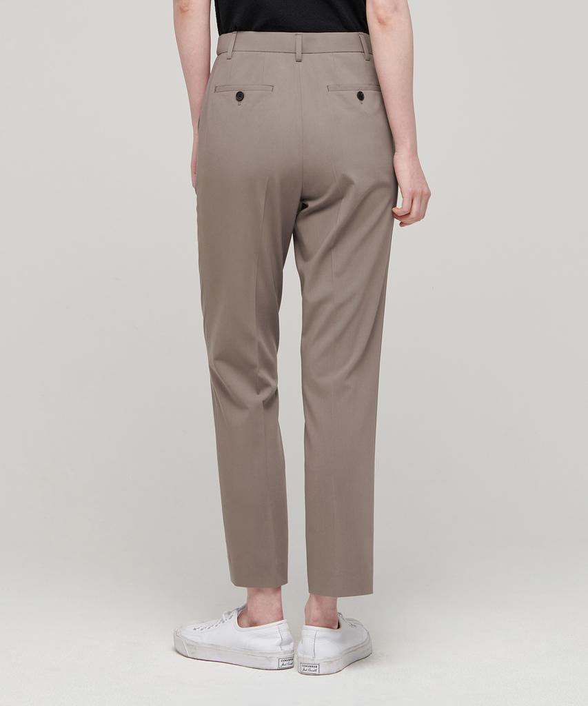 MUSINSA STANDARD WOMAN [Cooltandard] Women'S Slim Straight Hidden Banding Slacks [Dusty Beige]
