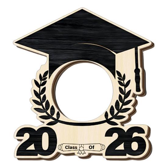 Graduation Memorial Wooden Photo Frame Class of 2026 Solid Wood