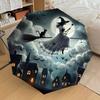 1PC balai de sorcière Parapluie à Ouverture/Fermeture Automatique avec Protection contre le Vent, Toile Robuste à 8 Bâtons, Bâtons Durables, Design Tendance, 1308a