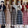 Woolen Hip Skirt Autumn and Winter Retro 2026 New Mid-length Skirt for Women All-match High Waist Slim A-line Plaid Skirt