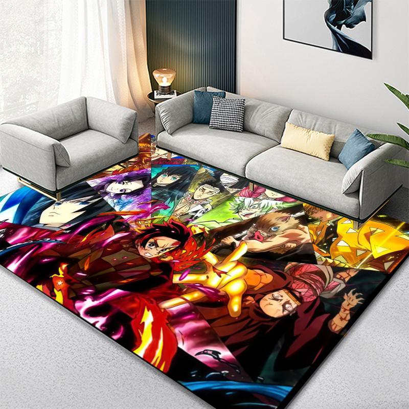 Demon Slayer Carpet Rug for Living Room Bedroom Home Sofa Decoration,Kids play Non-slip Floor Mat