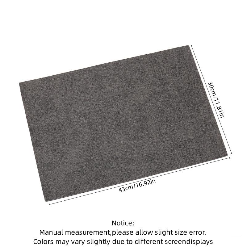 43x30cm 2024 American Style Cloth Textured Thickened PU Leather Dining Table Mat Non-slip Coffee Shop Western Food Kitchen Mat