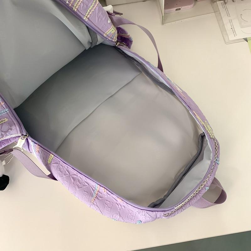 Красочный студенческий школьный рюкзак с вышивкой — фото 7