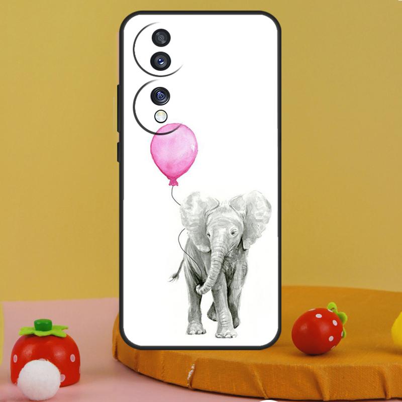 

Cute Elephant Cartoon Case For Honor 200 Pro X9a X9c X8a X7a X6a X7 X8 X9 X8b X9b 50 70 90 Magic 5 6 Lite Cover Honor X9 4G