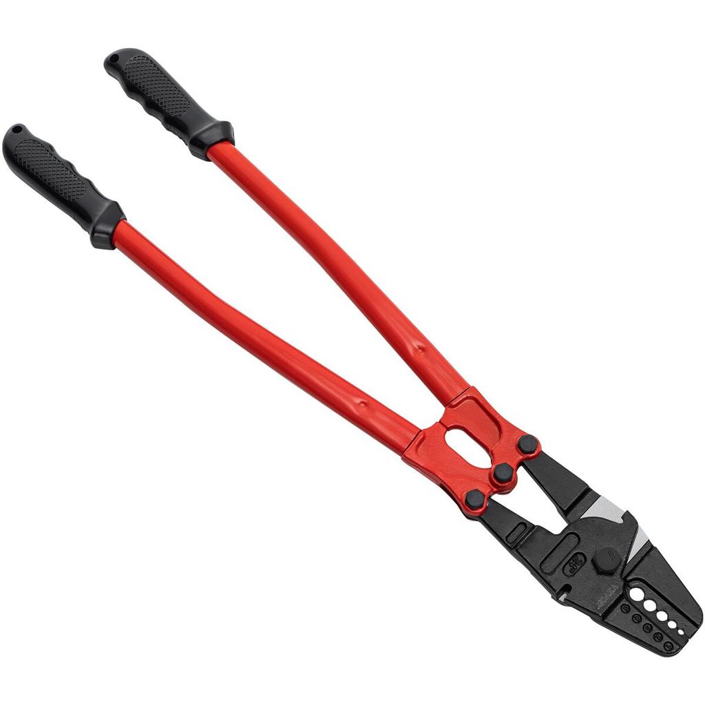 24 Inch Hand Swager Crimper 5 Cavity 1/16 to 3/16inch Swaging Tool for Copper Aluminum Oval Sleeves and Stop Sleeves Wire Rope Crimping Tool Propress