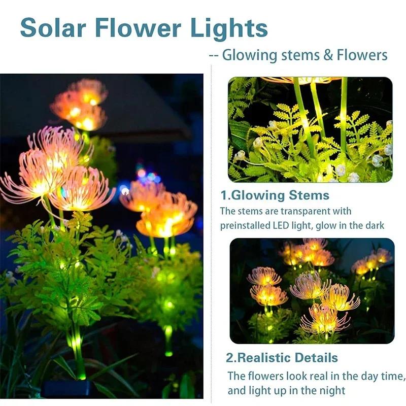 LED Solar Outdoor Garden Lights Waterproof Garland Light Garden Lawn Street Christmas Party Decora Solar Powered Flowers Lamp