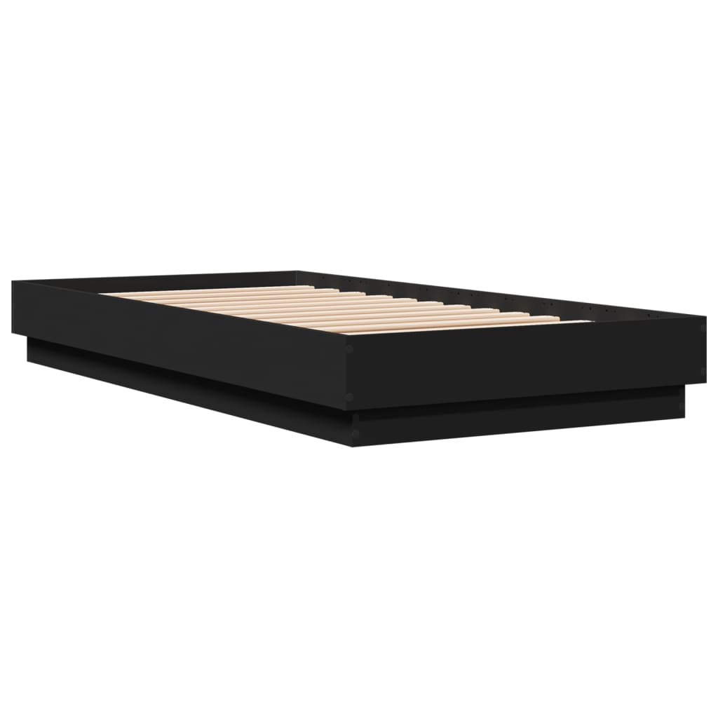 Vidaxl Rama Łóżka Z Oświetleniem Led, Czarna, 75X190 Cm