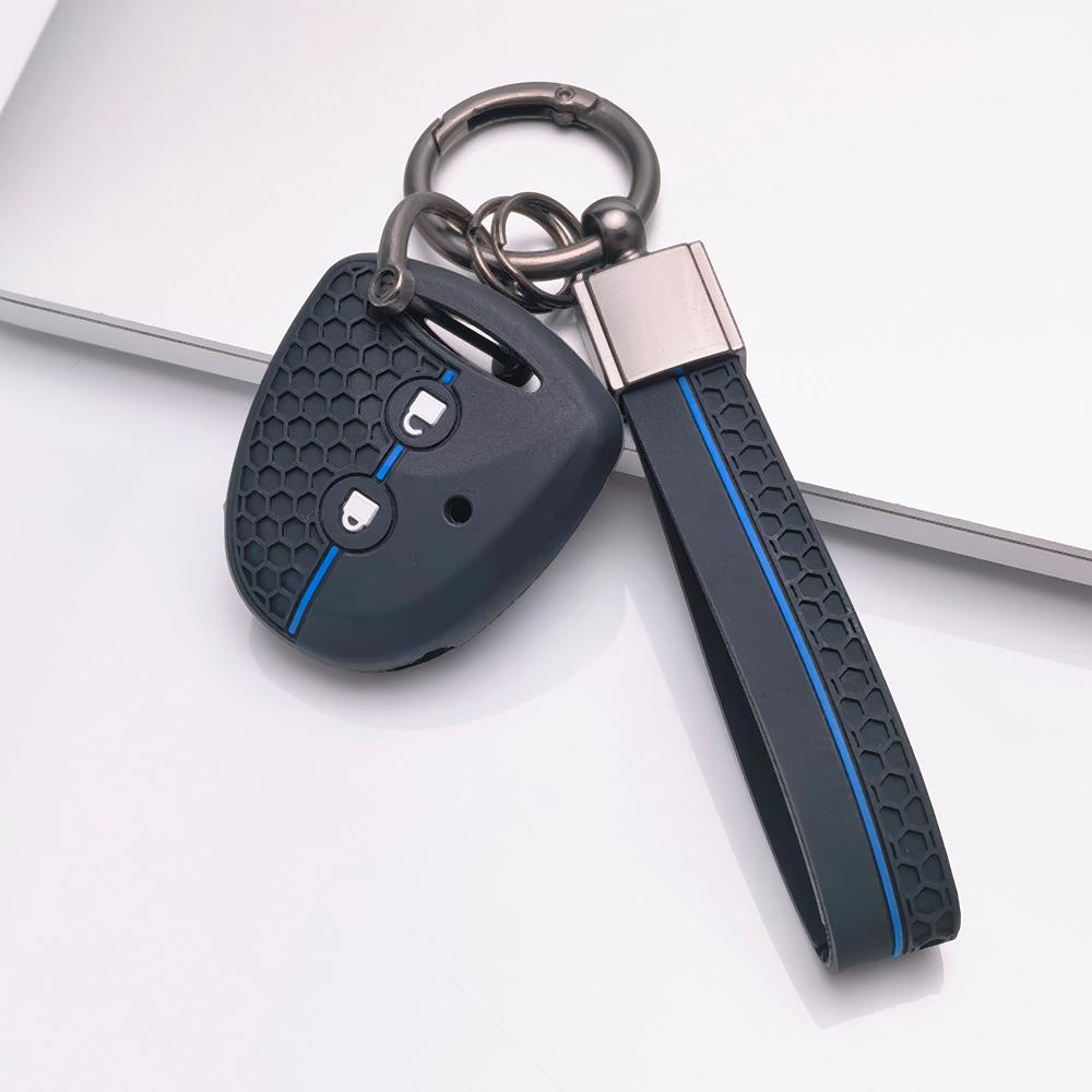 Key Cover for Toyota Hilux Yaris Corolla Rav4 Vigo Vitz Echo Classic with Keychain Anti-Scratch Guard Shockproof Protection Soft Grip Texture