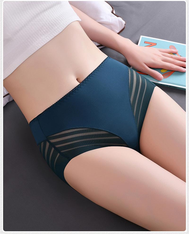 Lace sexy underwear women's high waist lenceria para damas plus size tanga seamless hollow lenceria cotton crotch panties briefs