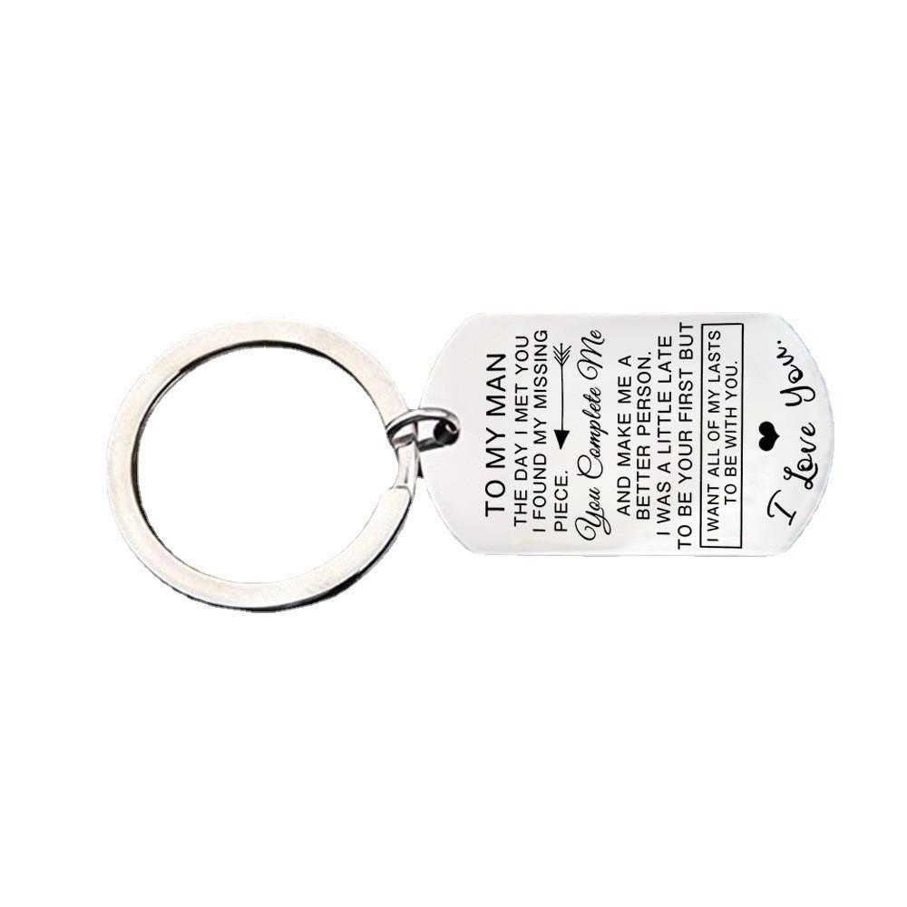 Engraved Stainless Custom Steel Keychain Thoughtful Reminder For Loved Ones On Special Occasions