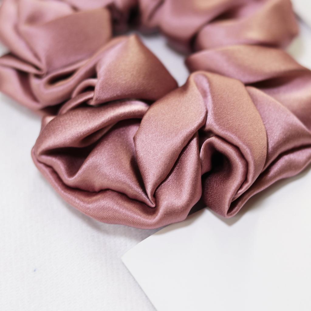 100% Naturalne Jedwabne Gumki do Włosów Akcesoria Elastyczne Gumki do Kucyka Charmeuse Opaski do Włosów Gumki dla Kobiet Dziewcząt 3,5CM