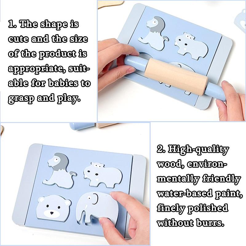 Wooden Play House Baked Cookie Toys Simulation As Chef Play House Game Parent-Child Interactive Simulation Making Cookie Games