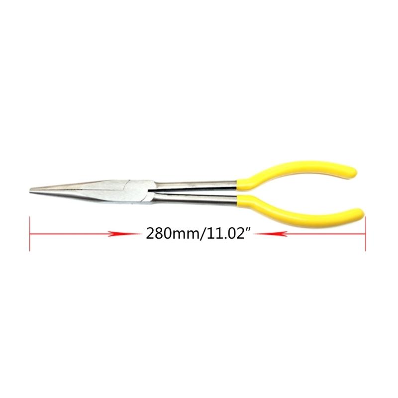 Long Reach Hose Grip Pliers 11Inches Long Nose Pliers Hose Gripper Pliers Spark Plug Boot Removal Pliers Serrated Jaw