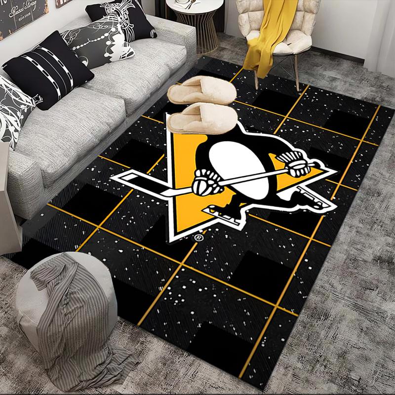Penguins Heart Logo Art Area Rug Suitable for Indoor And Outdoor,Carpets for Kitchens, Homes, Offices, Living Rooms,Home Decor,Christmas Gift