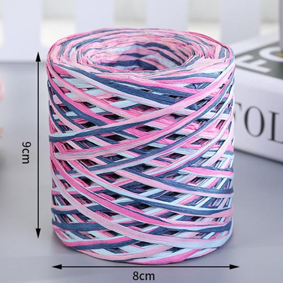 200M Natural Raffia Straw Yarn For Knitting Crocheting Paper Threads Friendly Paper Yarn DIY Handmade Summer Sunhat Beach Bag