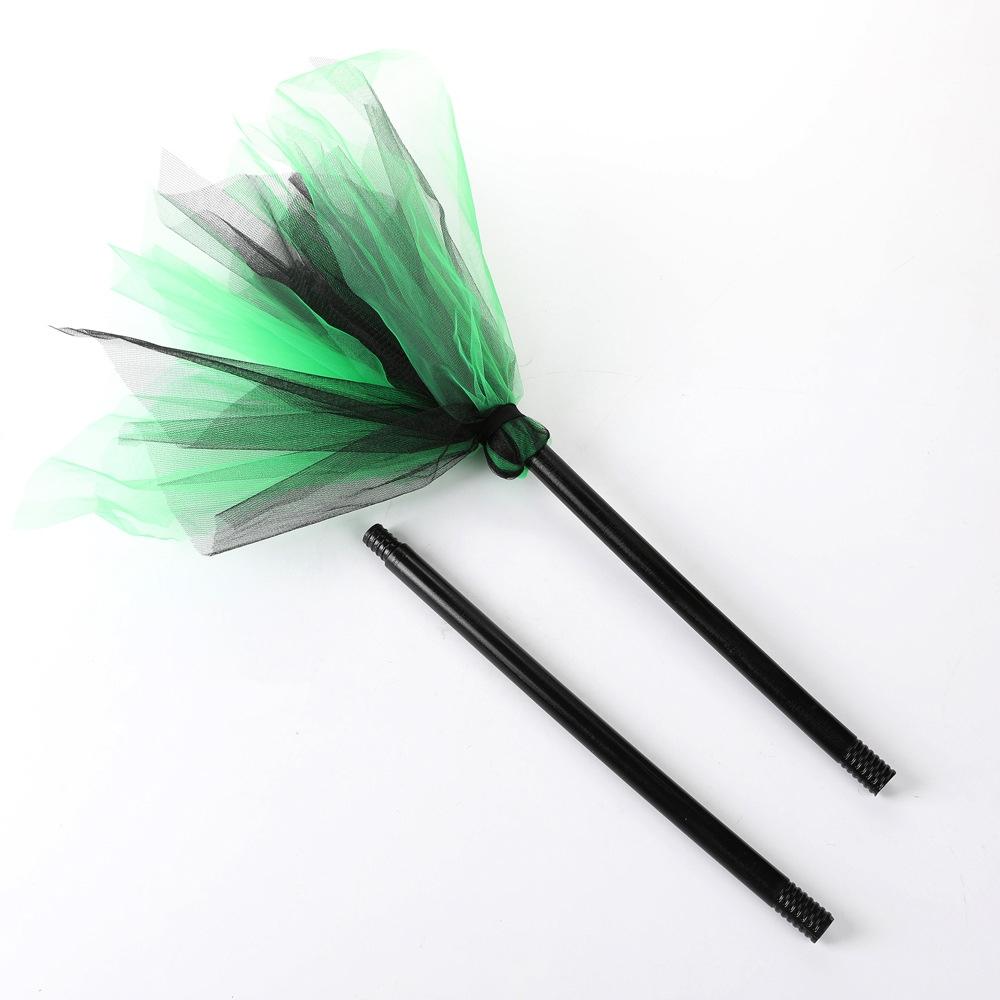 

Halloween Party Witch Broom Purple Orange Green Broom For Masquerade Halloween Cosplay Costume Accessories Kid Toy Gift зелёный