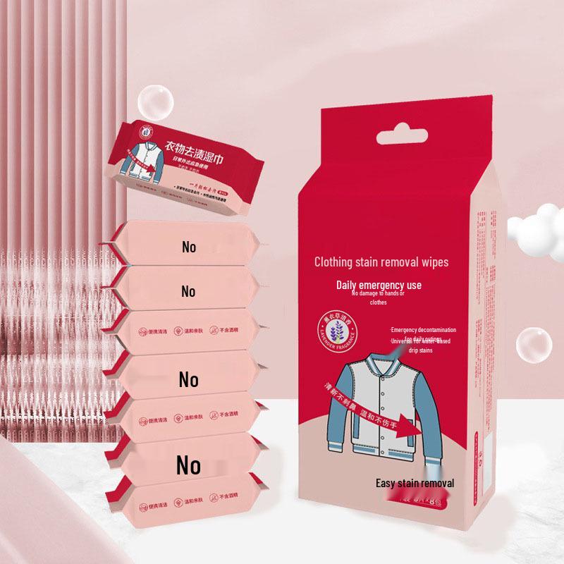 

М які безводні серветки для видалення плям з одягу – Портативні, видаляють жир, безпечні для білих сорочок