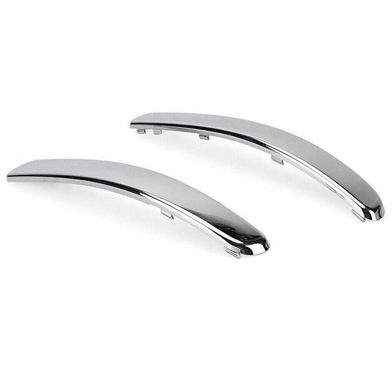 2 PCS Chrome Front Bumper Lower Trim Strips 735455056 735455057 Car Accessories For Fiat 500 2007-2015