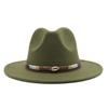 Spring Simple Casual Warm Woolen Top Hat Versatile British Belt Jazz Hat Men'S Hat