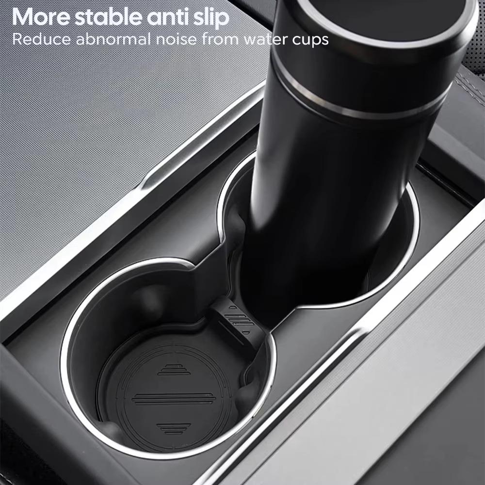 For 2025 Tesla Model 3 Highland Waterproof Non-Slip Coasters Drink Pad Slots Center Console Storage Organizer Car Accessories