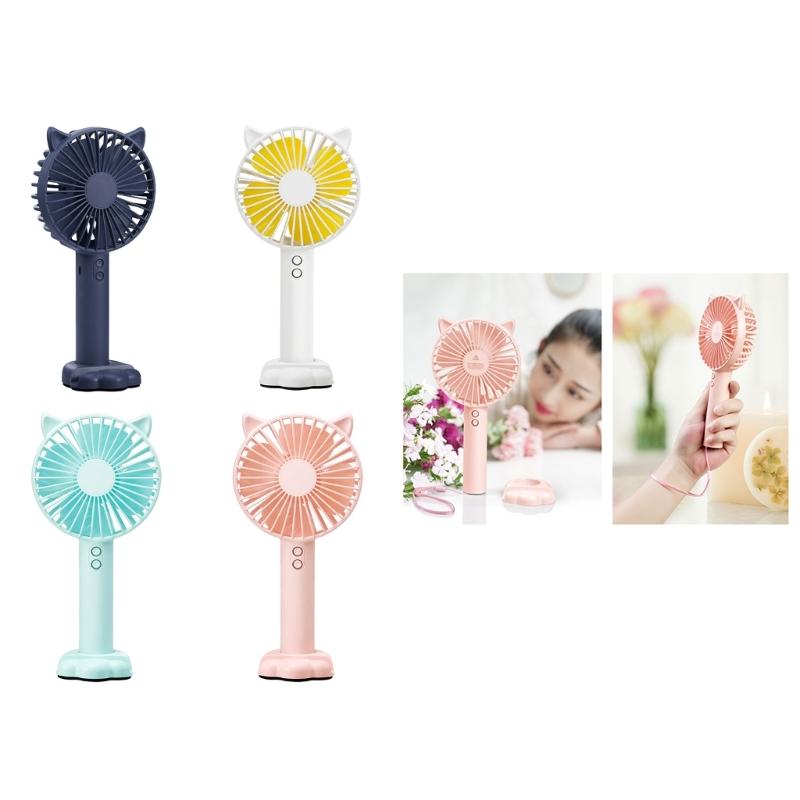 Cute Mini Fan Small Travel Fan Rechargable Cooling Device Lightweight Electric Fan Suitable for Indoor and Outdoor Use